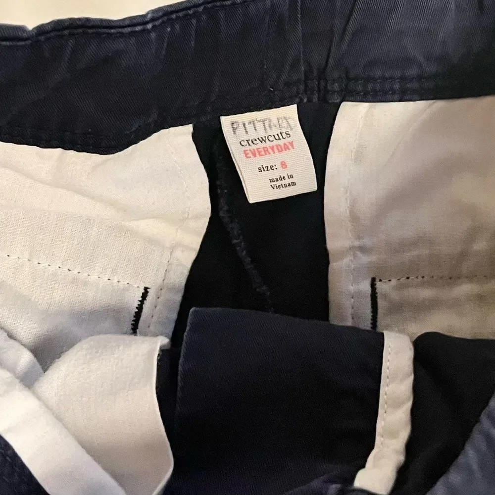 The Children's Place khaki & J.E Crew Navy Blue Girls Shorts Size 8 Lot of 2